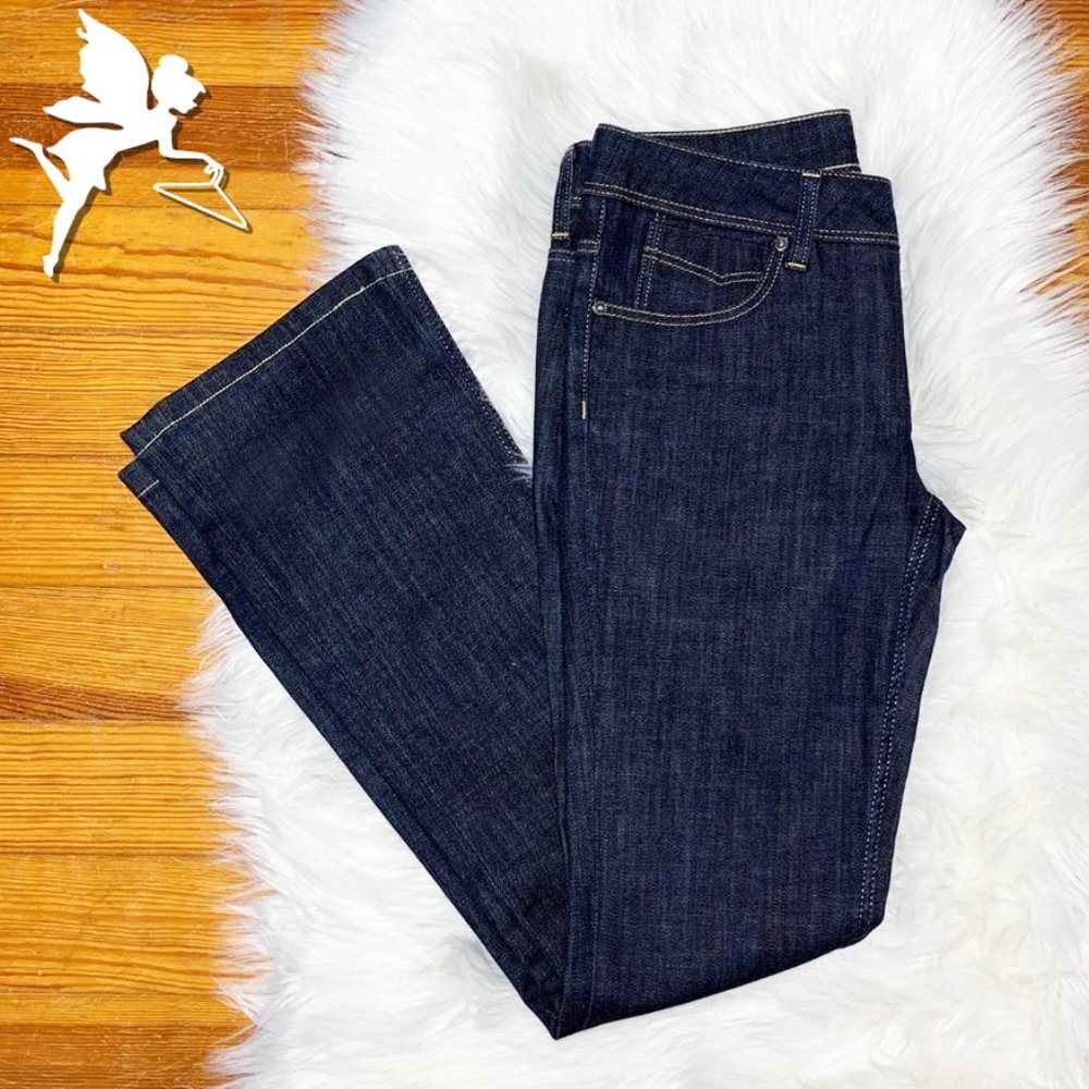 BURBERRY BRIT Islington Boot Leg Low Rise Dark Wash Jeans